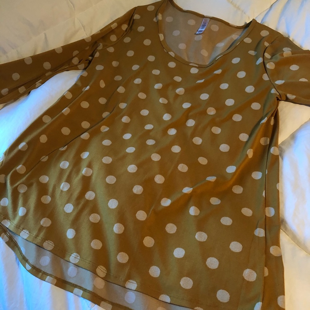 LuLaRoe Lynnae, mustard/brown color